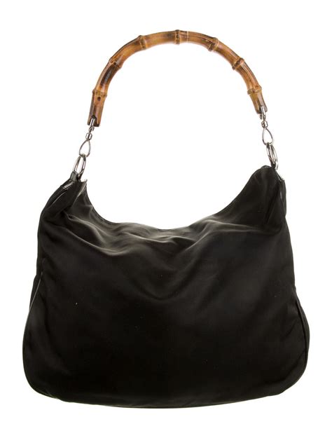 gucci large leather hobo|gucci bamboo hobo bag.